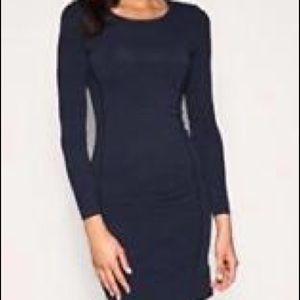 French Connection Navy Long Sleeve Bandage Dress